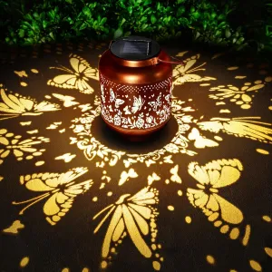 Birthday Gifts for Women Mom Grandma Solar Lantern Outdoor Waterproof, Gardening Gifts for Women, Butterfly Garden Decor Hanging Solar Lights Yard Decorations Outdoor, Backyard, Patio, Porch