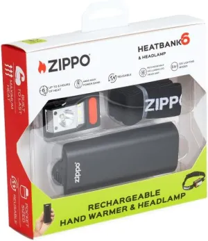Black HeatBank 6 Rechargeable Hand Warmer and Headlamp Gift Set