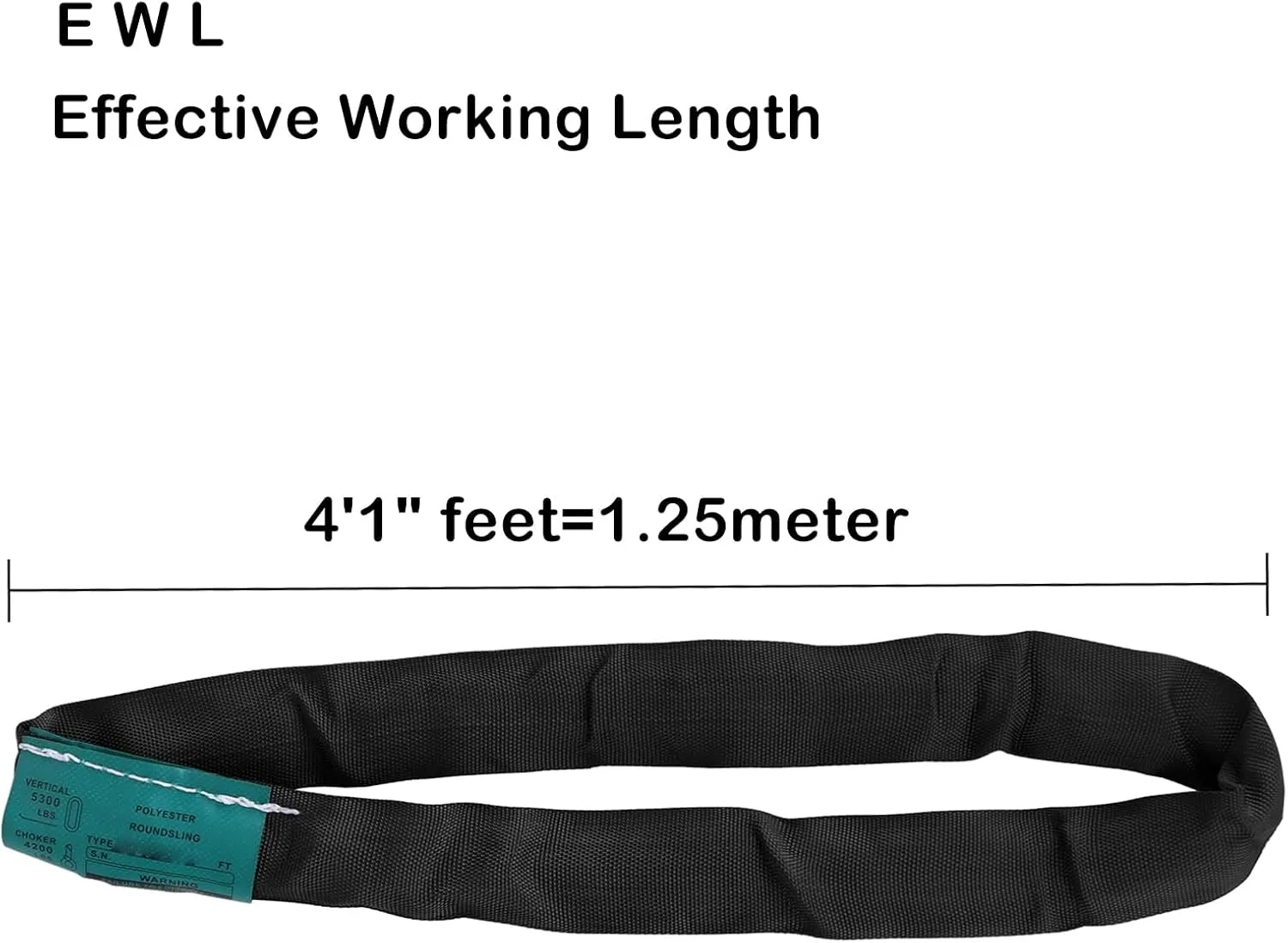 Black Spanset Round Slings 2-Pack 5300lb for Aerial Hoop Rigging polyeste sling for Yoga Hammock Aerial Silks Wrap Over Tree Limbs or Beams
