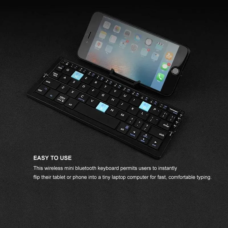 Bluetooth Foldable Keyboard - Wireless Multi-Device Portable Typing Solution