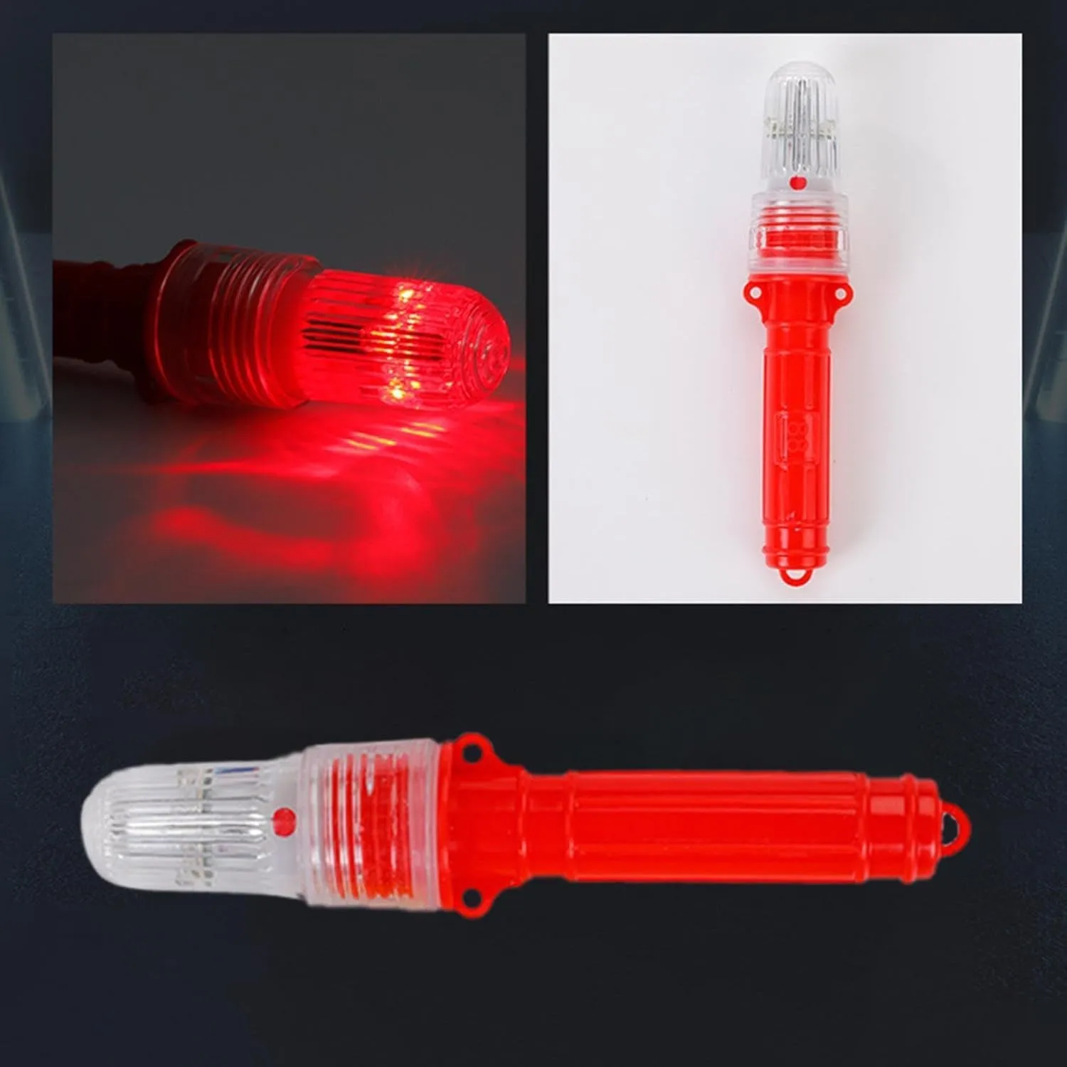 Boat Flares Coast Guard Approved Marine, Boat Flares, Visual Distress Signals at Sea, Intelligent Light Waterproof Emergency Flares for Fishing Nets, Buoys & Boats (2*Red)