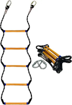 Boat Rope Ladder, Heavy Duty Climbing Rope 400Lbs Strength, 14mm Reinforced Polyester Line, Rigid Resin Step Design, Outdoor Ladder for Inflatable Boat, Kayak, Motorboat, Canoeing (5 Step)