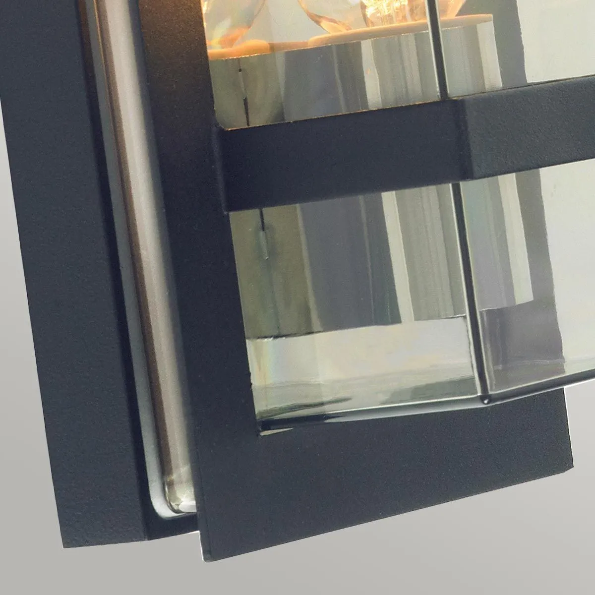 Boden 1 Light Wall Light - Black With Clear Polycarbonate | Black