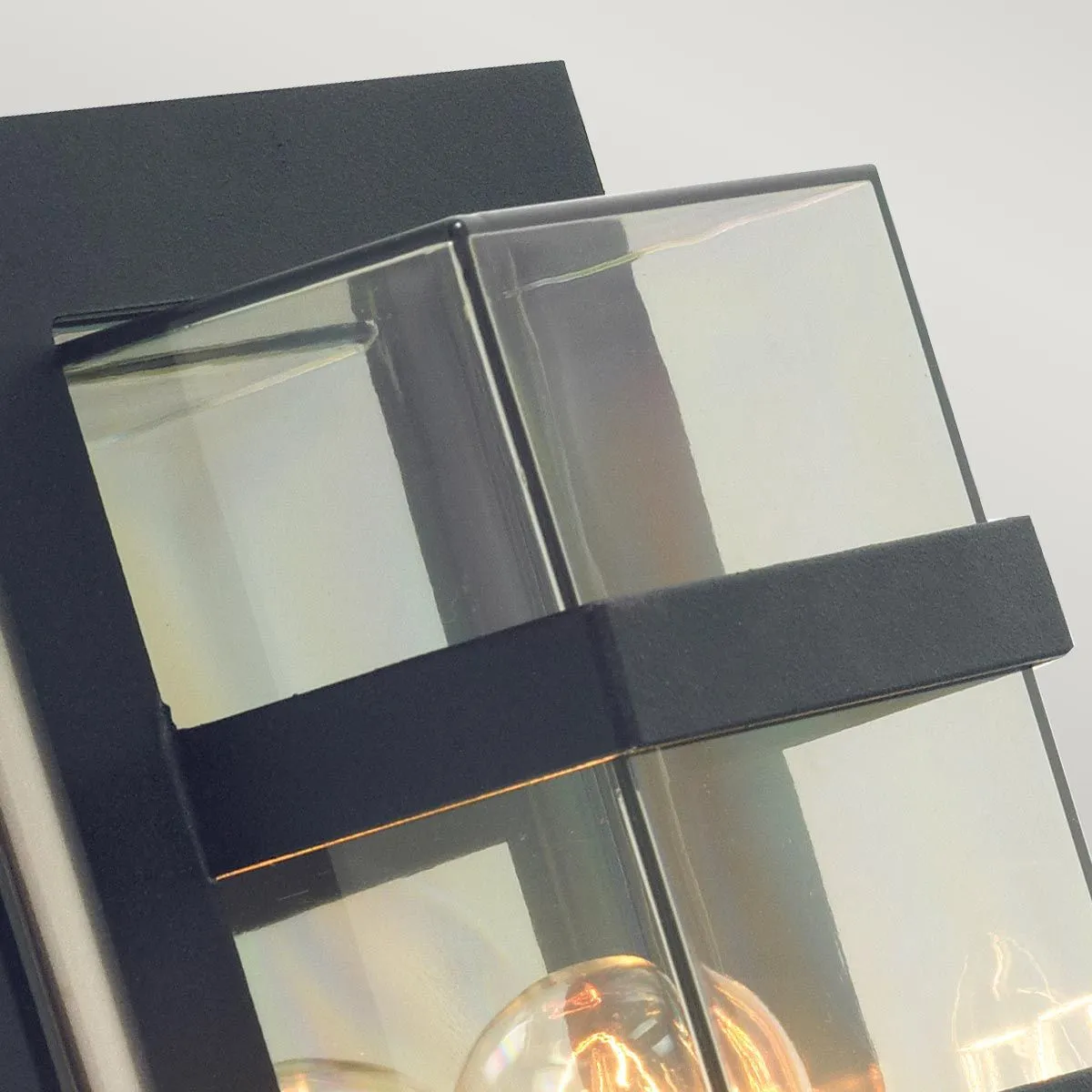 Boden 1 Light Wall Light - Black With Clear Polycarbonate | Black