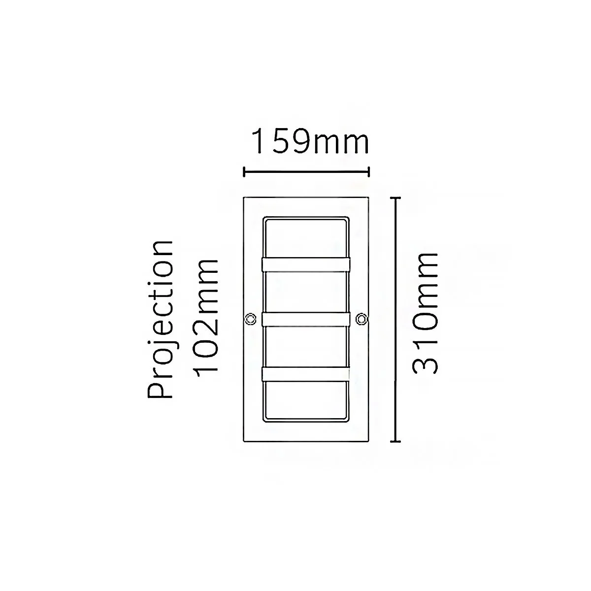 Boden 1 Light Wall Light - Black With Clear Polycarbonate | Black