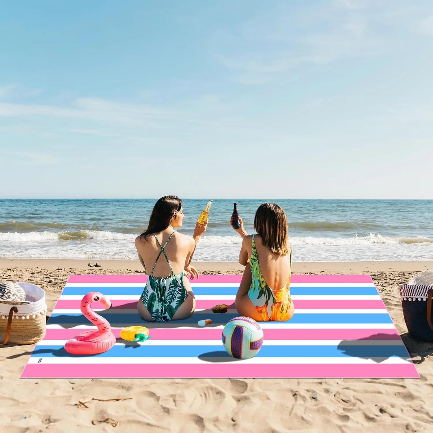 BOGI Microfiber Beach Towel Set,Quick Dry Beach Towel-(Size:L,XL)-Lightweight Absorbent Oversized Travel Towel,Sand Proof Compact Pool Towels for Travel Bath Beach Swim Gym Yoga