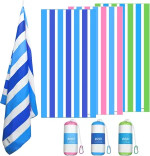 BOGI Microfiber Beach Towel Set,Quick Dry Beach Towel-(Size:L,XL)-Lightweight Absorbent Oversized Travel Towel,Sand Proof Compact Pool Towels for Travel Bath Beach Swim Gym Yoga