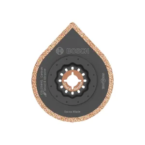 BOSCH OSL234HG 1-Piece 2-3/4 in. x 1/8 in. Starlock Oscillating Multi Tool Grout & Abrasive Carbide Grit Hybrid Grout Blade for Grinding & Rasping Applications