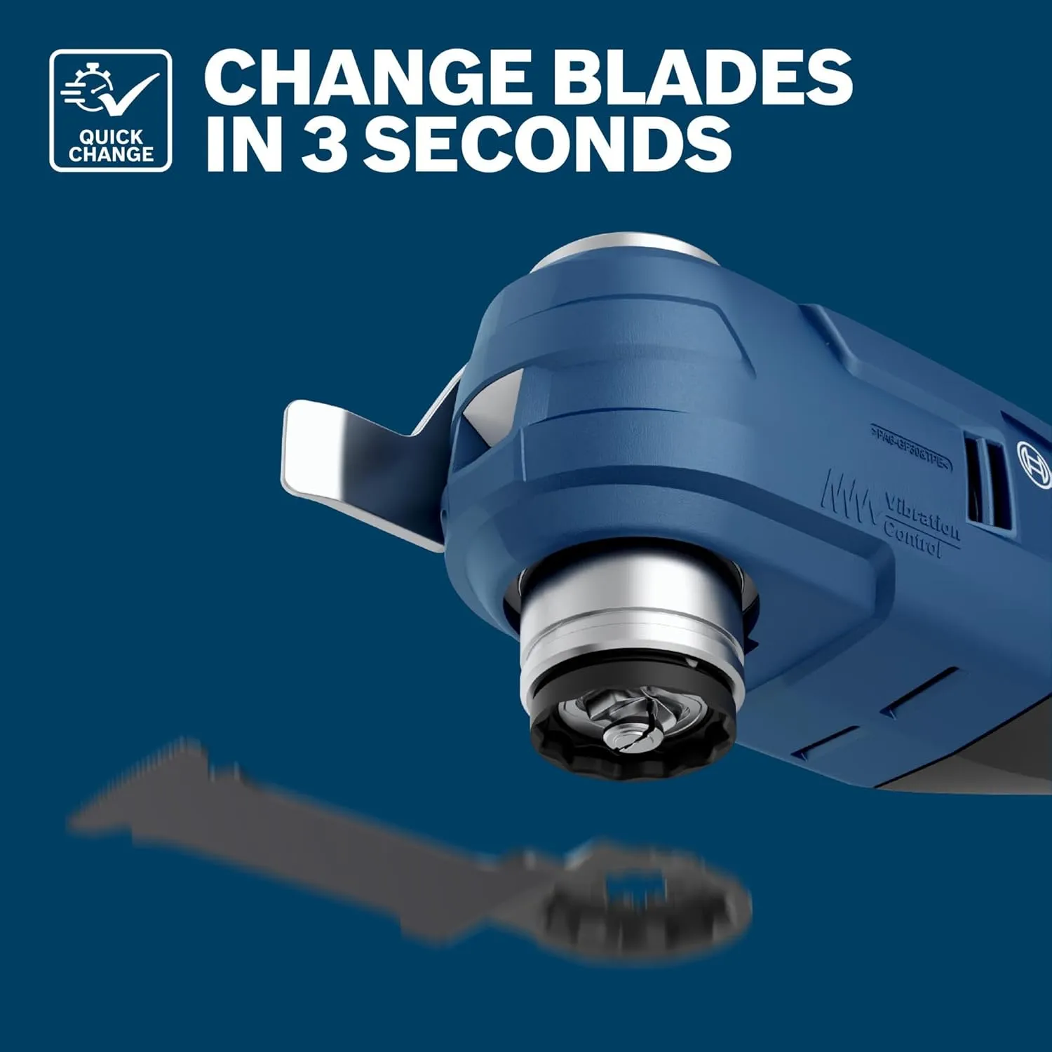 BOSCH OSL312T 3-1/2 In. Starlock Oscillating Multi Tool Grout & Abrasive Titanium-Coated Bi-Metal Segmented Saw Blade for Applications in Wood, Wood with Nails, Drywall, PVC, Metal (Nails and Staples)