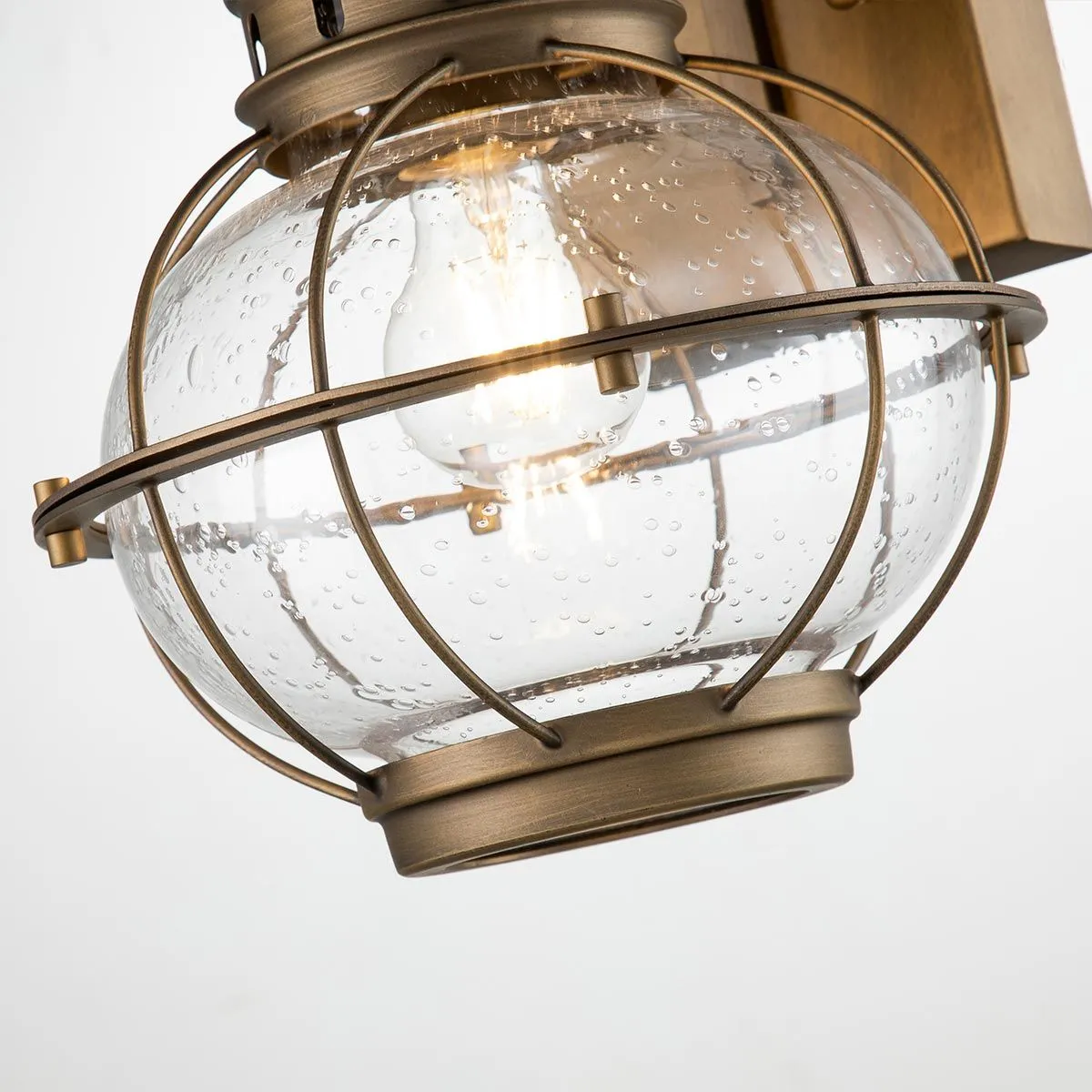 Bridgepoint 1 Light Medium Wall Lantern | Natural Brass