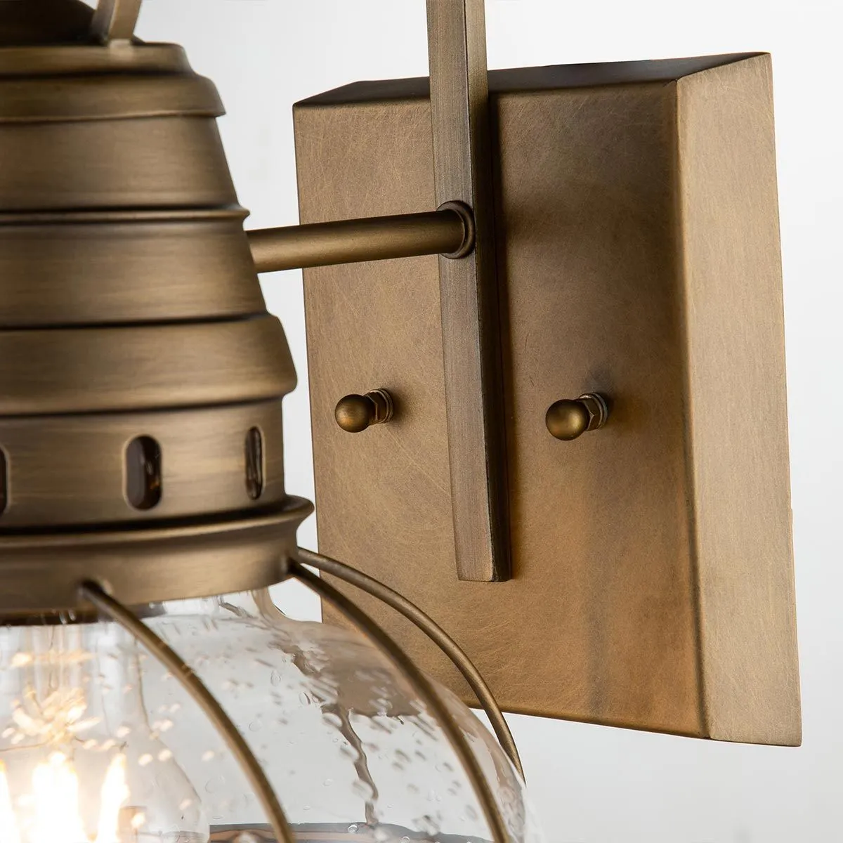 Bridgepoint 1 Light Medium Wall Lantern | Natural Brass