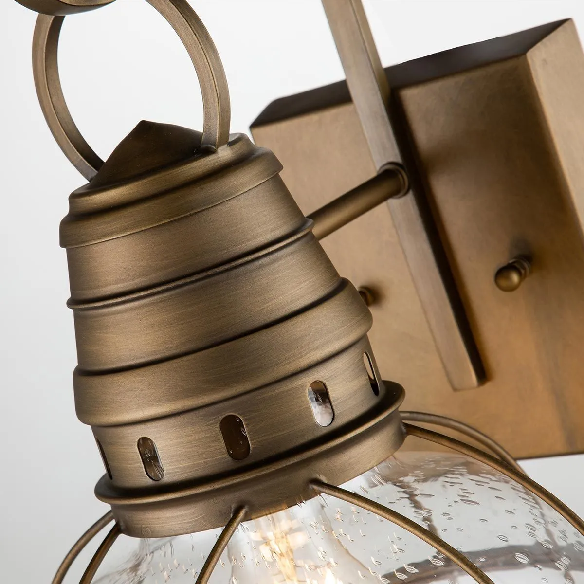Bridgepoint 1 Light Medium Wall Lantern | Natural Brass