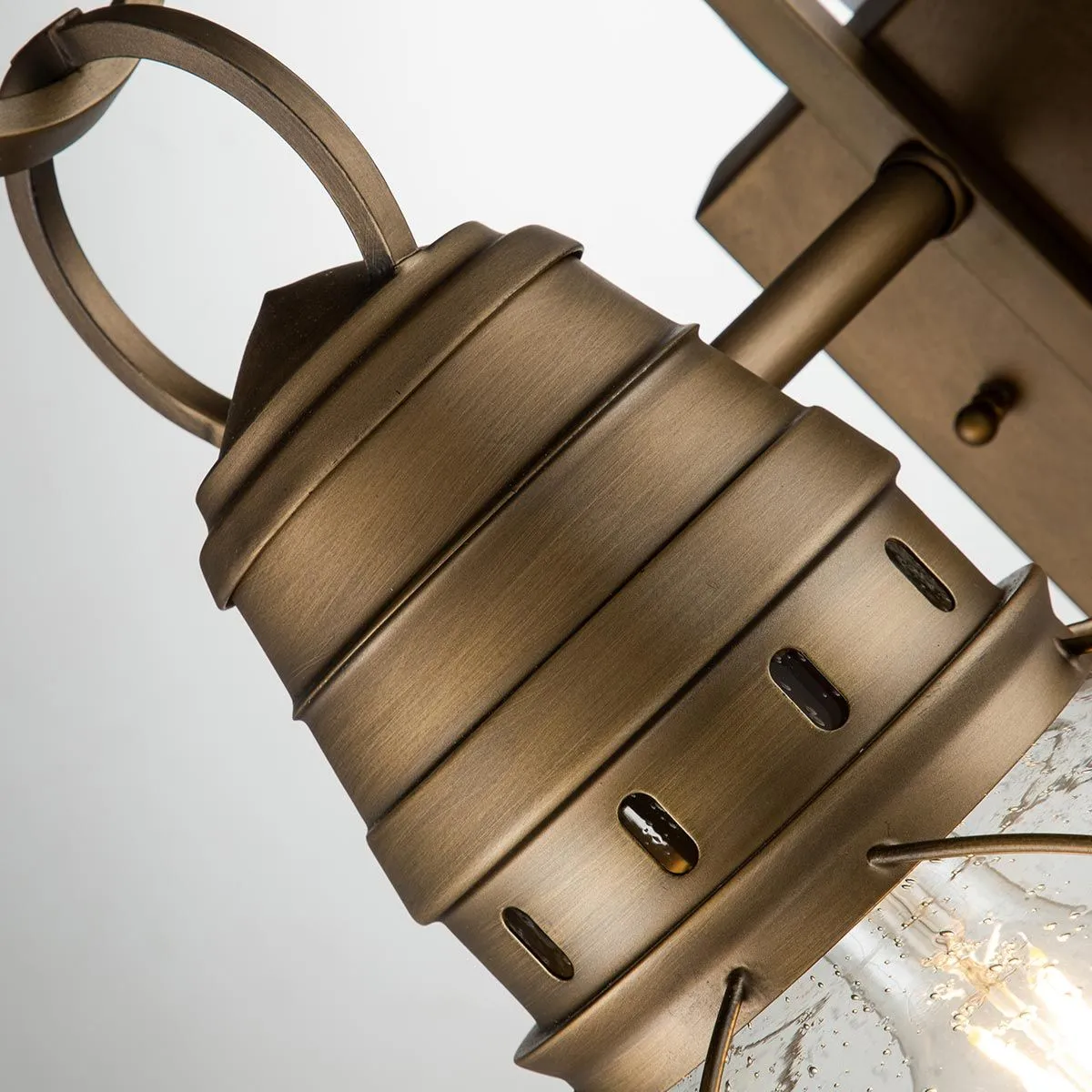 Bridgepoint 1 Light Medium Wall Lantern | Natural Brass