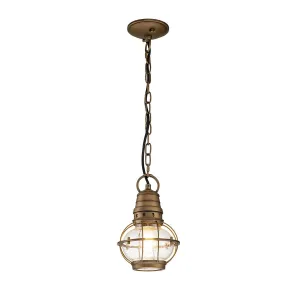Bridgepoint 1 Light Small Chain Lantern | Natural Brass