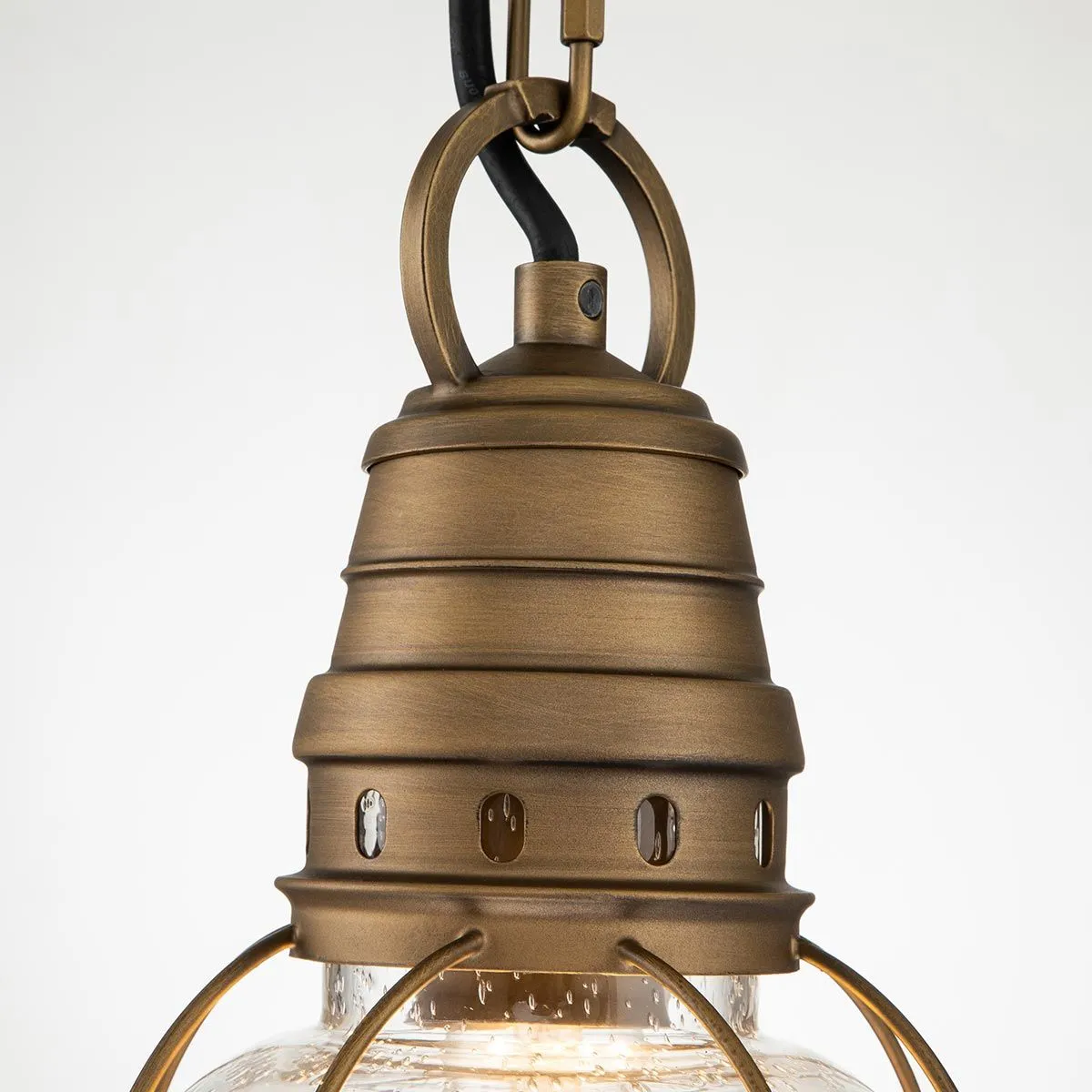 Bridgepoint 1 Light Small Chain Lantern | Natural Brass