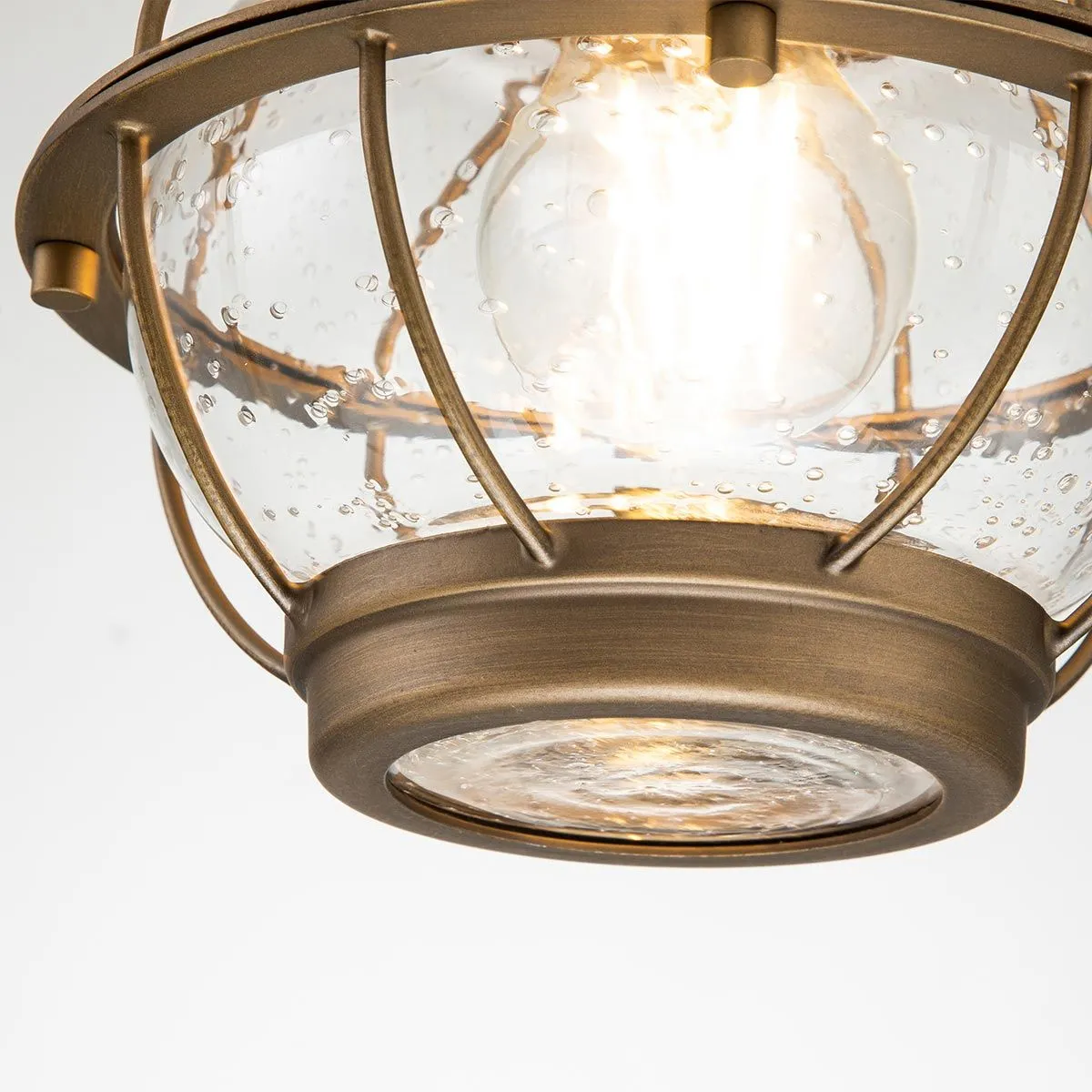 Bridgepoint 1 Light Small Chain Lantern | Natural Brass
