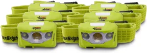 Bright Star LED Headlamp 6-Pack Bundle – Intrinsically Safe, Multi-Mode Lighting, IPX4 Water-Resistant, Long-Lasting, Hands-Free, Includes KBS Power Batteries