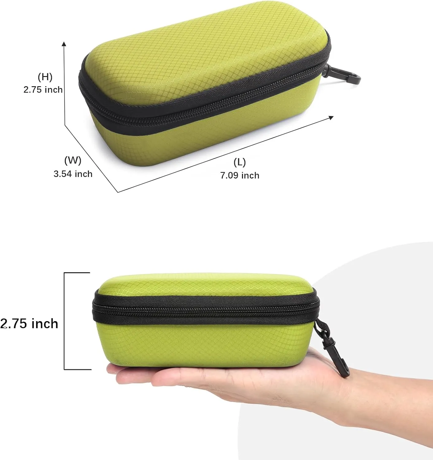 Bukere Double Eyeglasses Case with Adjustable Slots, EVA Hard-shell Travel Dual Glasses Sunglasses Organizer for Men Women