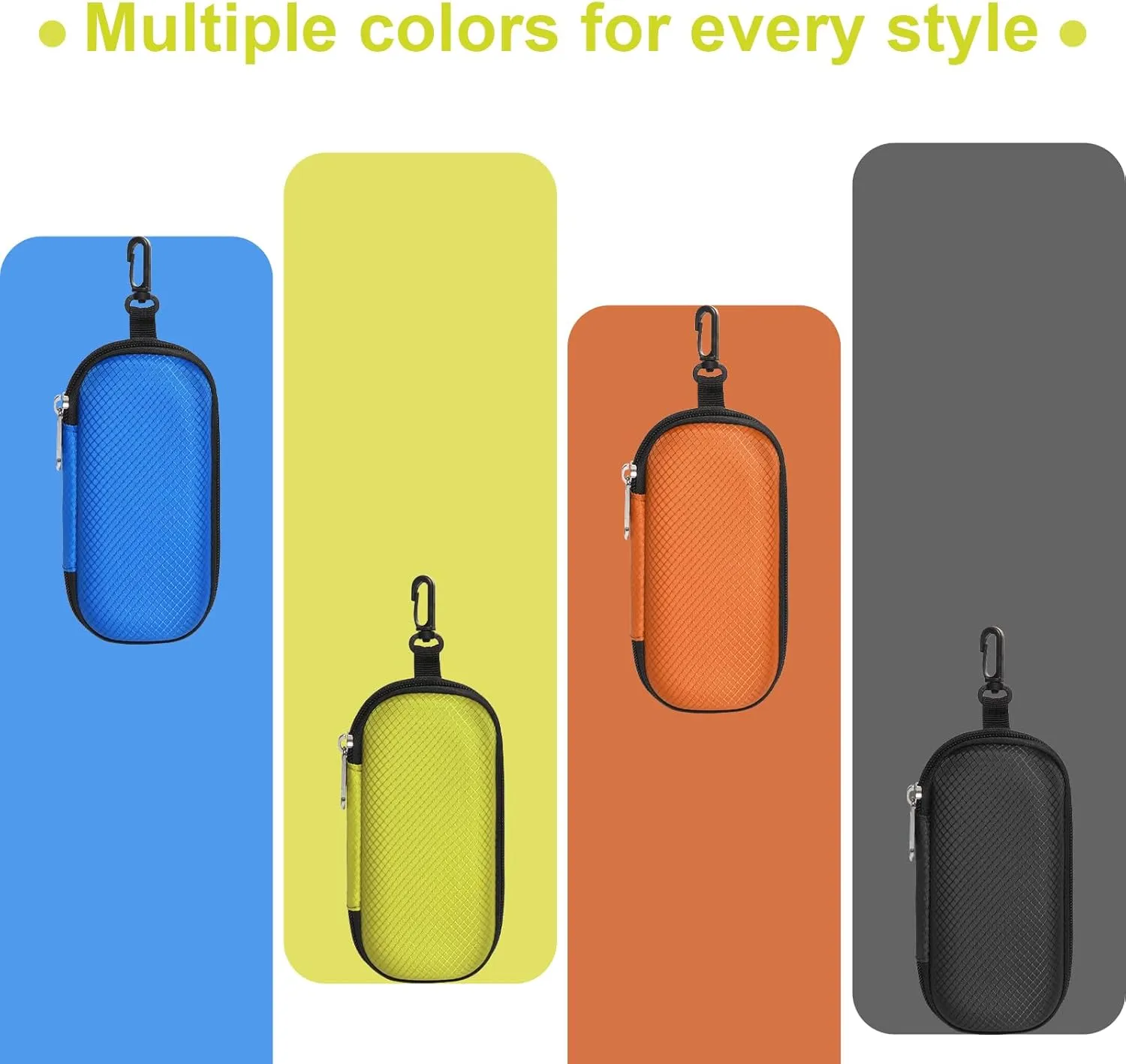 Bukere Double Eyeglasses Case with Adjustable Slots, EVA Hard-shell Travel Dual Glasses Sunglasses Organizer for Men Women