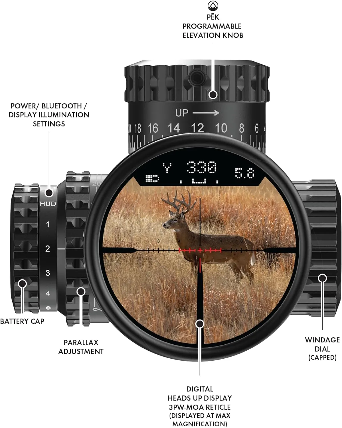 Burris Veracity PH First Focal Plane Riflescope, Illuminated Reticle