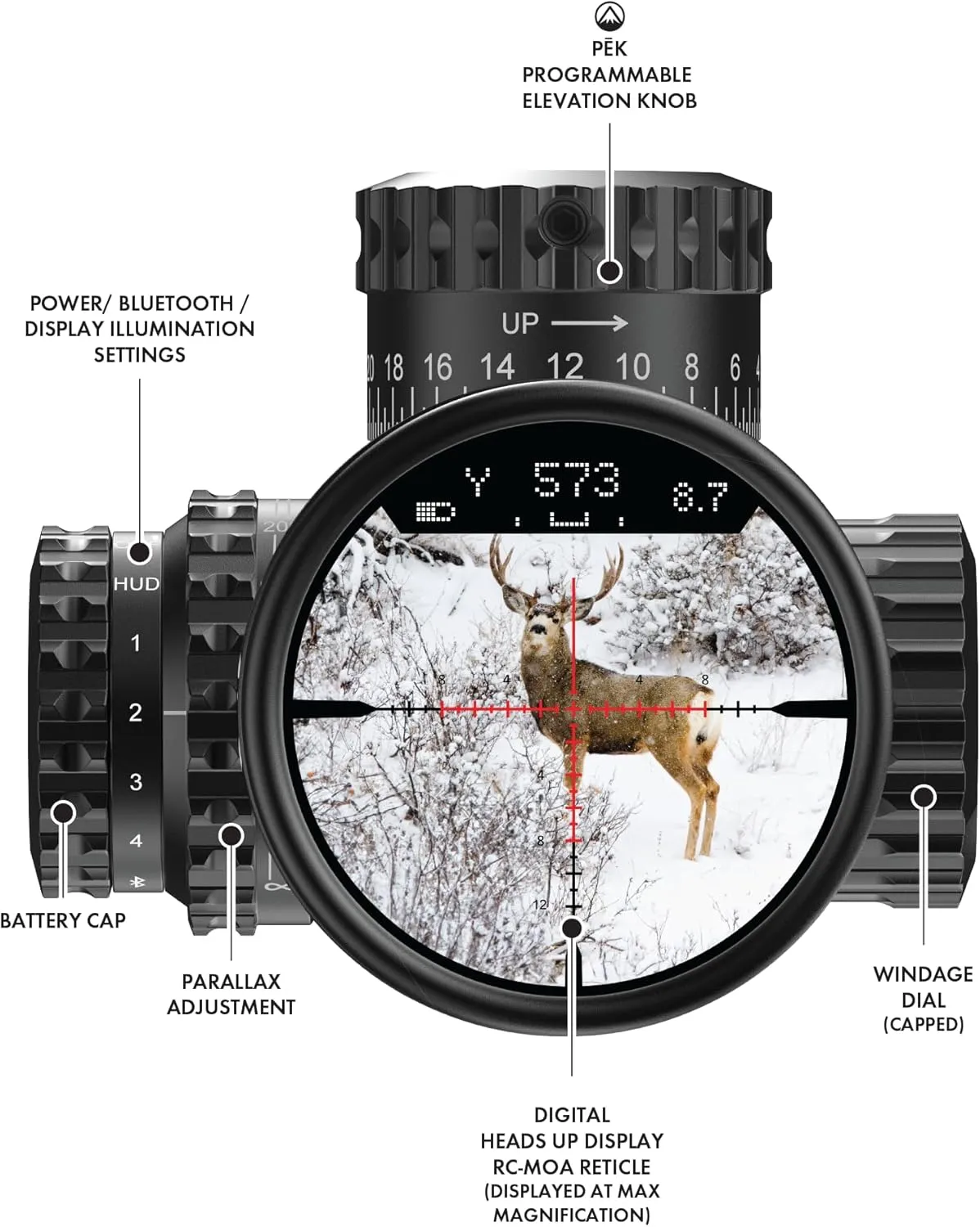 Burris Veracity PH First Focal Plane Riflescope, Illuminated Reticle