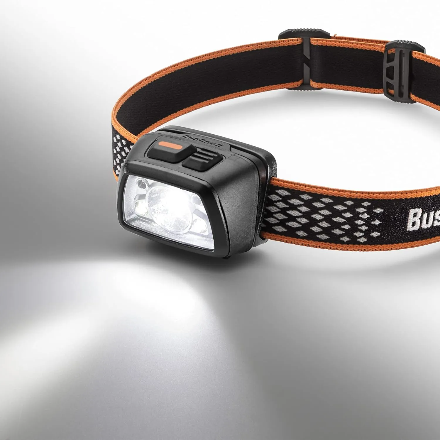 Bushnell Power  500L LED Headlamp - Flexible Power, Water Resistant, Rechargeable, Adjustable Band, Red Mode