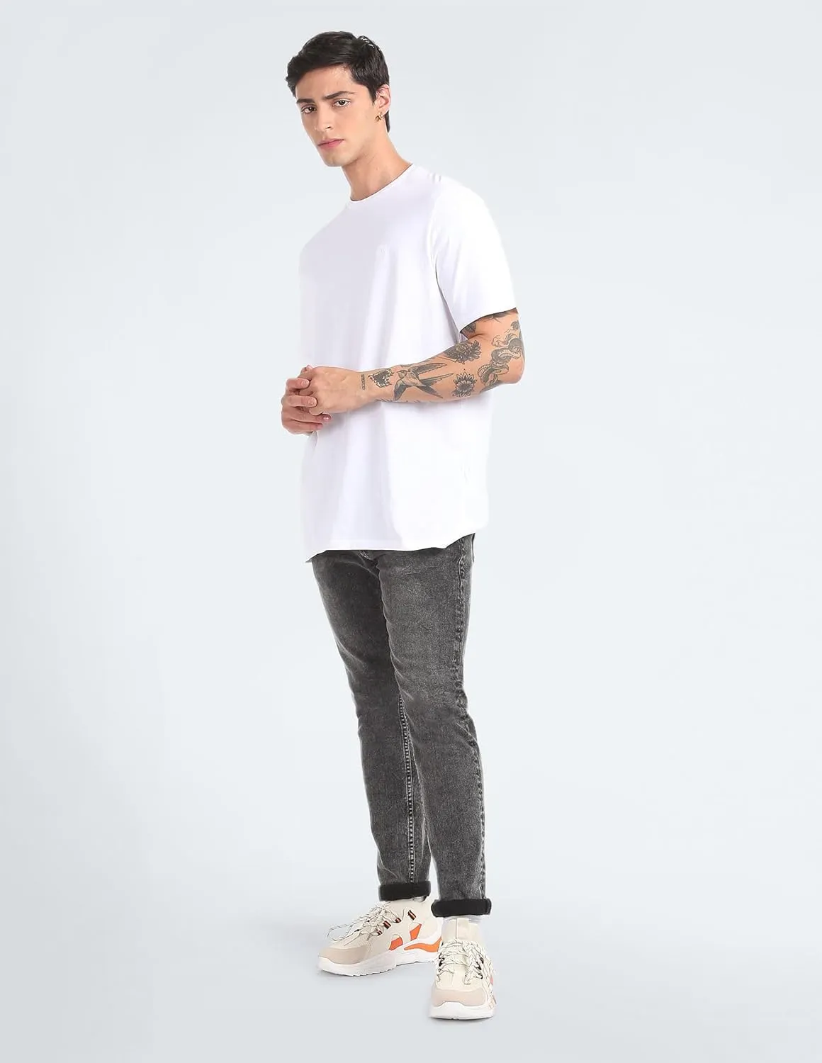 Calvin Klein Men's Smooth Cotton Solid Crewneck T-Shirt