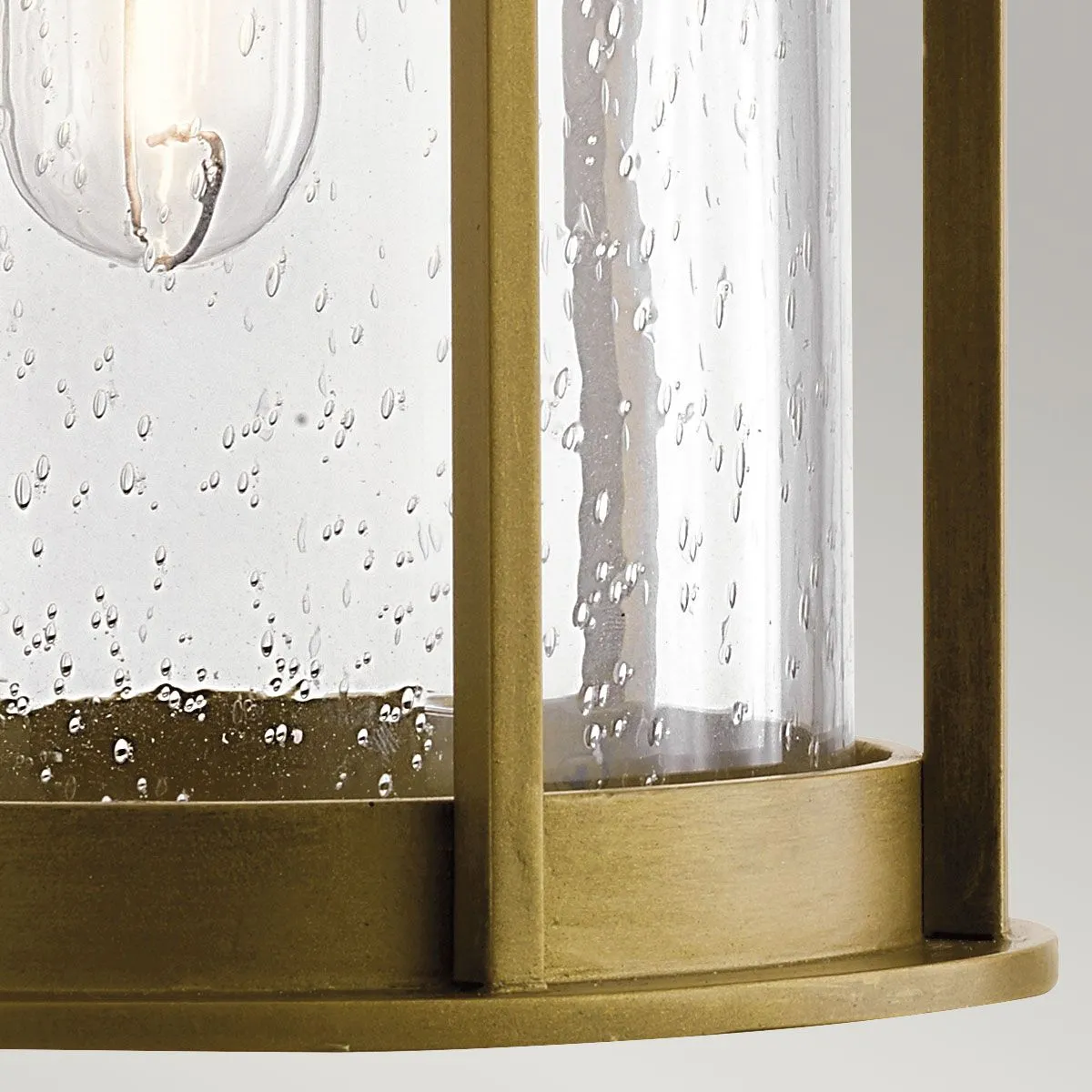 Camillo 1lt Medium Wall Lantern | Painted Natural Brass
