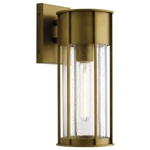 Camillo 1lt Medium Wall Lantern | Painted Natural Brass