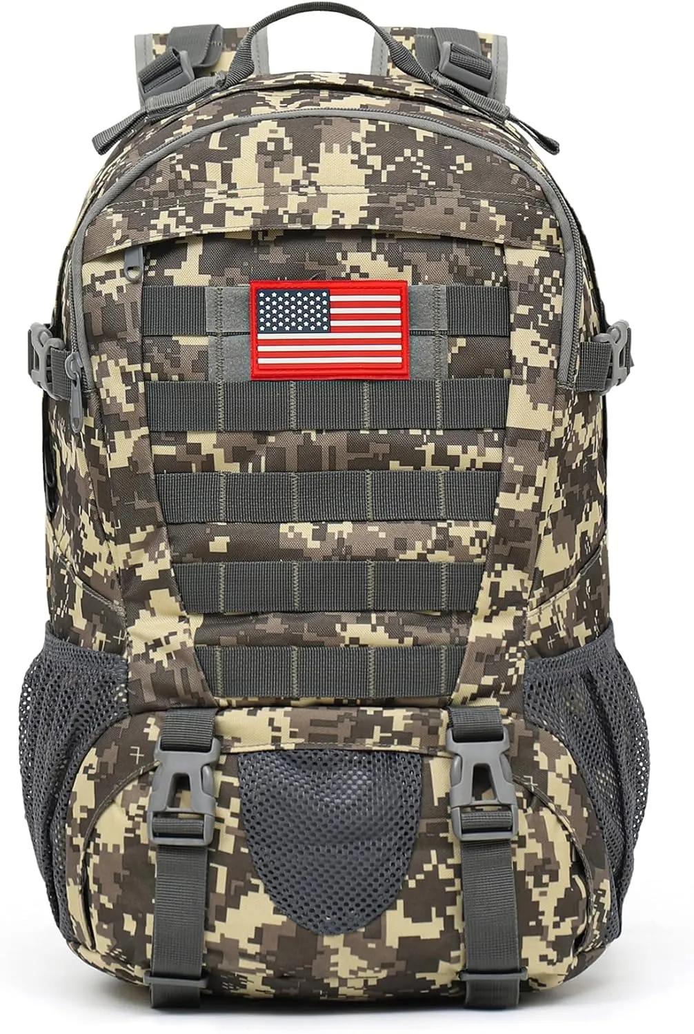 Camo Backpack,Military Tactical Backpack for Men with Flag Patch,30L School Backpack for Outdoor