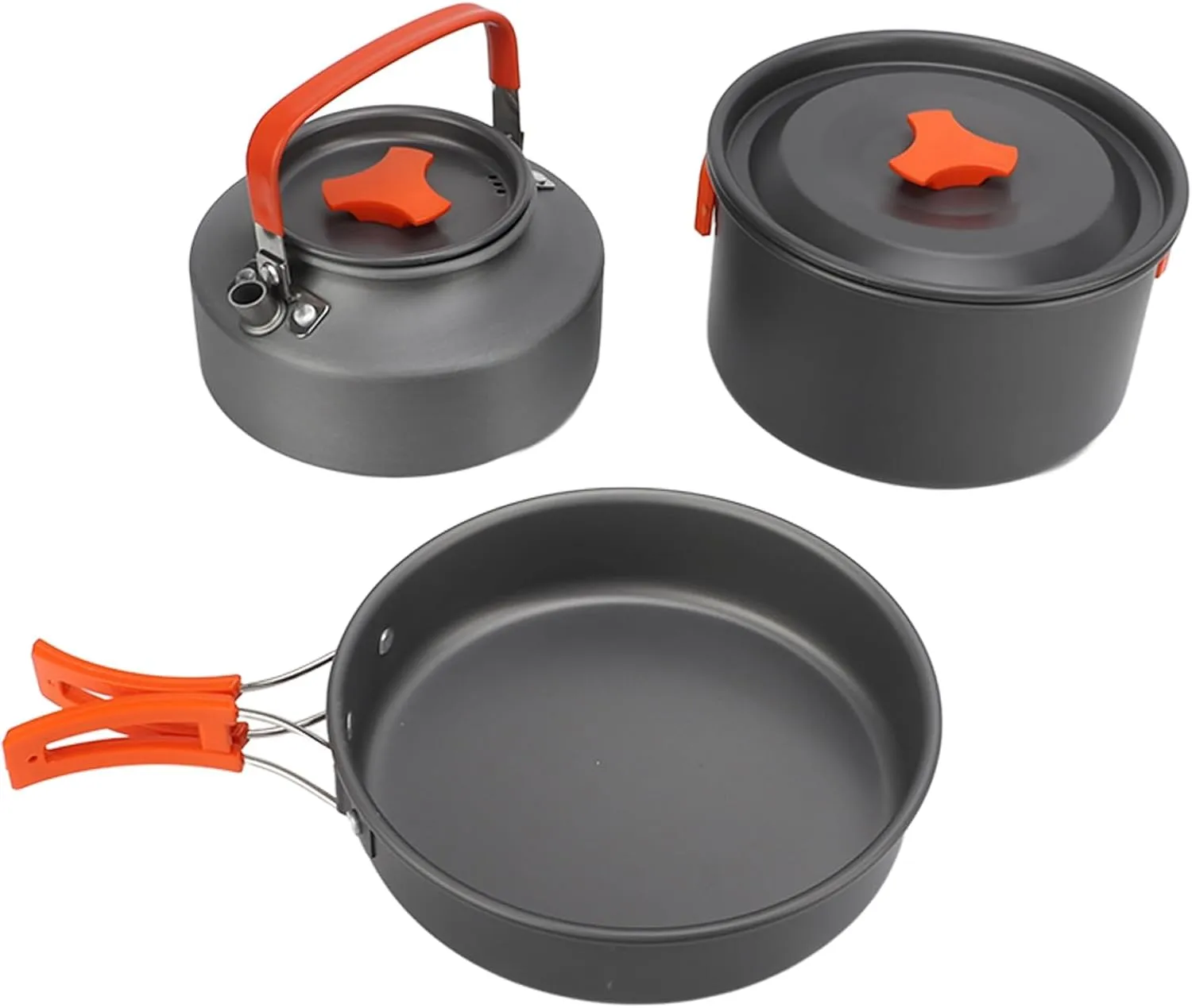 Camping Cooking Set Backpacking Cookware Camping Cooking Kit Outdoor Cooking Gear Tea Kettle Storage Bag Travel Cooking Set Hiking Frying Pan Kit