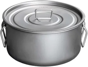 Camping Cookware Mess Kit Kitchen Equipment with Folded Handle Compact Design Picnic Cooking Pots for Outdoor Cooking