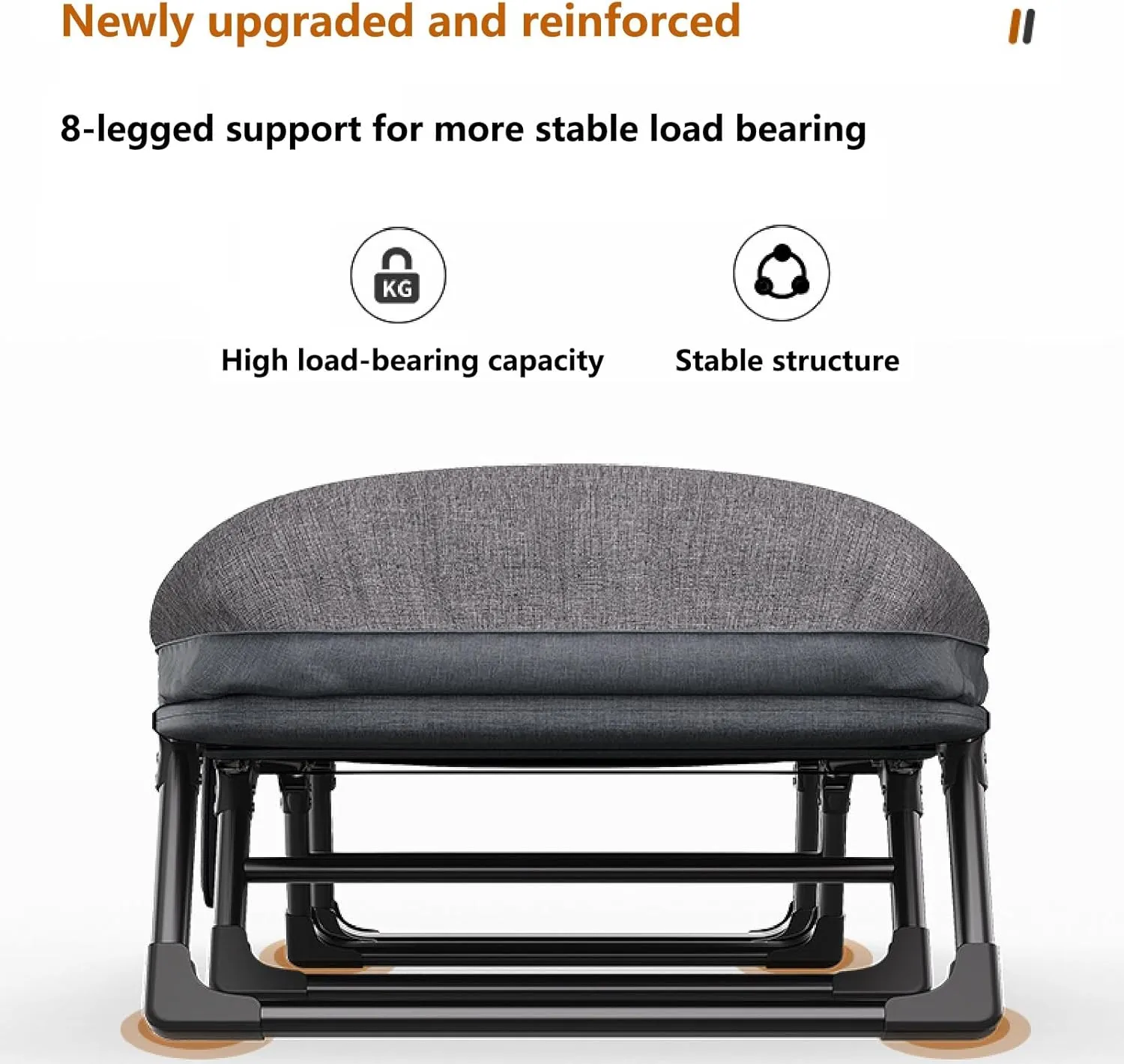 Camping Cots for Adults Queen Size 8-Leg Support, High-Resilience Cotton Filling, Multi-Function Foldable Bed with Storage Bag, Non-Slip Feet, Perfect for Office Nap or Outdoor