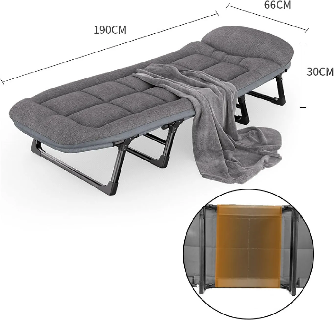 Camping Cots for Adults Queen Size 8-Leg Support, High-Resilience Cotton Filling, Multi-Function Foldable Bed with Storage Bag, Non-Slip Feet, Perfect for Office Nap or Outdoor