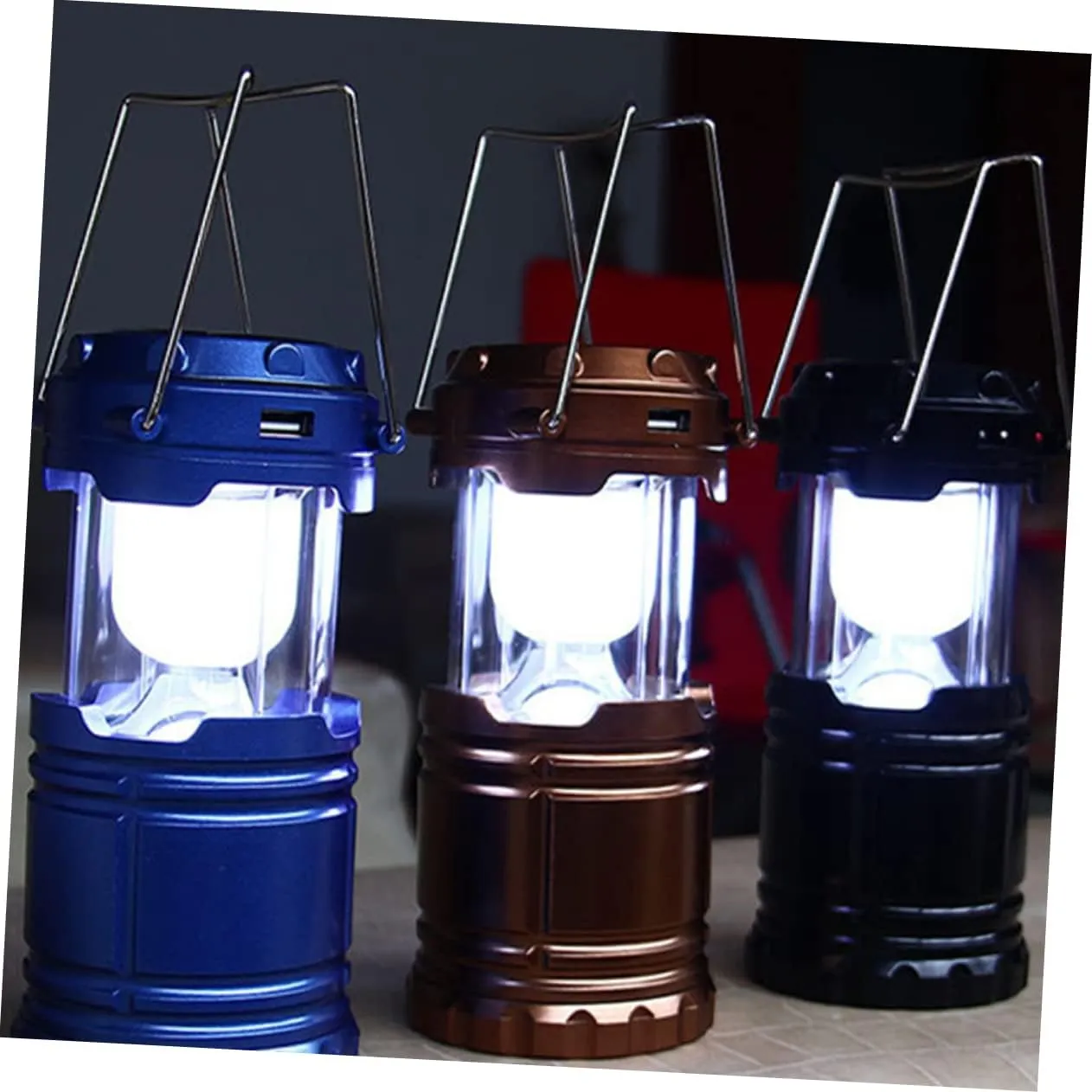 Camping Electric Lantern Solar Lights for Tent Lightweight Outdoor Lighting
