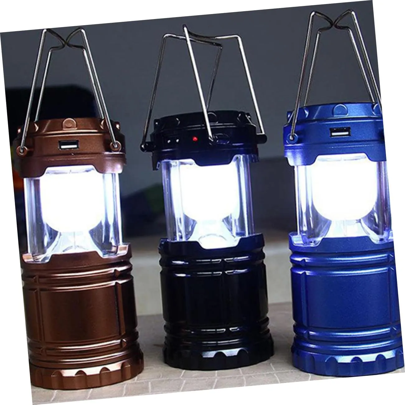Camping Electric Lantern Solar Lights for Tent Lightweight Outdoor Lighting