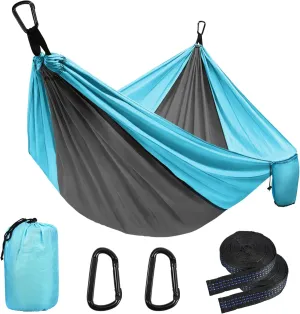 Camping Hammock Double Lightweight Portable Hammocks Single or Double Person Outdoor Camping Hammock with Tree Straps for Camping Hiking Travelling Backpacking/349