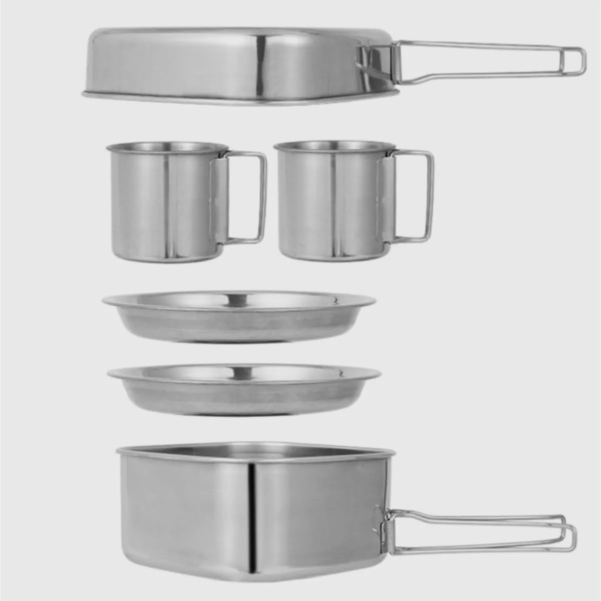 Camping Kitchen Utensil Camping Stainless Steel Outdoor Mountaineering Cooker Camping Portable Storage Picnic Pot Set for Outdoor Cooking