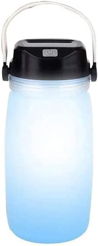 Camping Lantern Flashlight, 500 Lumens, IPX4 Water Resistant, Battery Powered LED Lantern - Use for Hurricane, Emergency Light, Camping (Color : Blue)