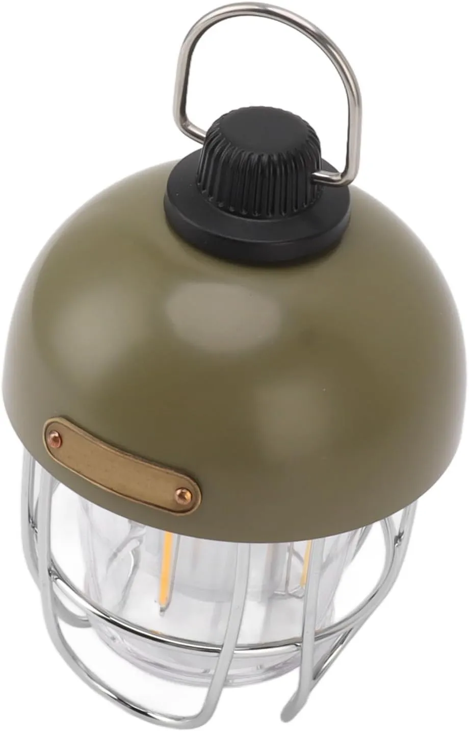 Camping Lantern, Portable Safe LED Camping Light Low Energy Consumption Stepless Dimming IP55 4500 MAh High Capacity Vintage for Hiking (Green)