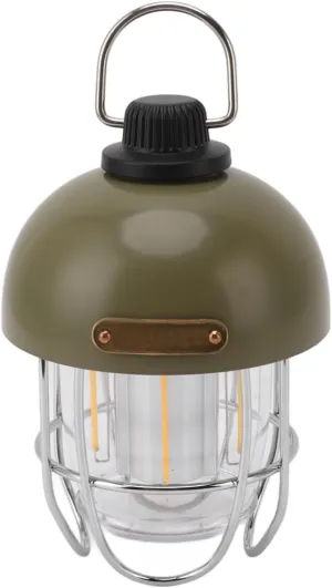 Camping Lantern, Portable Safe LED Camping Light Low Energy Consumption Stepless Dimming IP55 4500 MAh High Capacity Vintage for Hiking (Green)