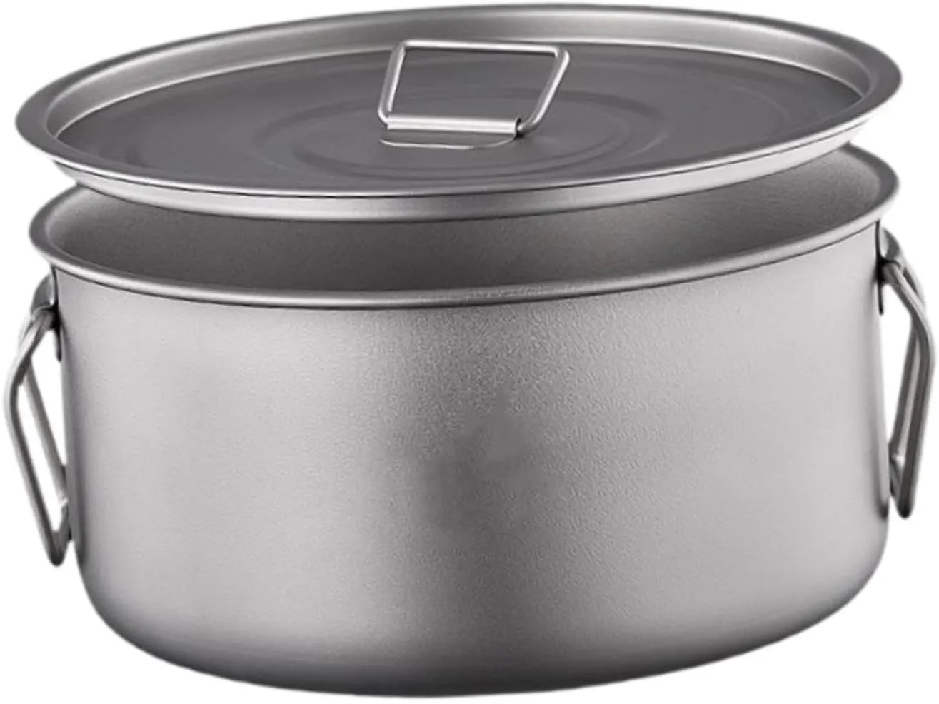 Camping Pot with Lid Titanium Mug 2200ml Backpacking Fishing Picnic Hiking Bowl Utensils Camping Portable Cooking Equipment