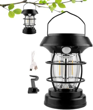 Camping Recargable, Portable LED Lantern, Waterproof Hiking Flashlight 10.5x19.5cm/4.13x7.68inches Water-Resistant Design/Eco-Friendly for Tent Pathway Gardening Backyard