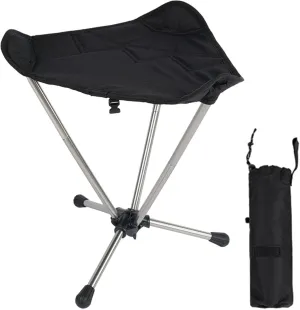 Camping Stool Seat Foldable Small Chair Heavy Duty Portable Folding Stool Fishing Stool for Fishing Traveling Adults Patio, Black