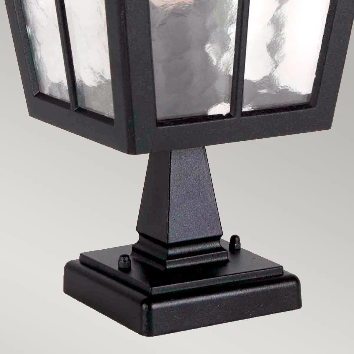 Canterbury 1 Light Pedestal Lantern | Black
