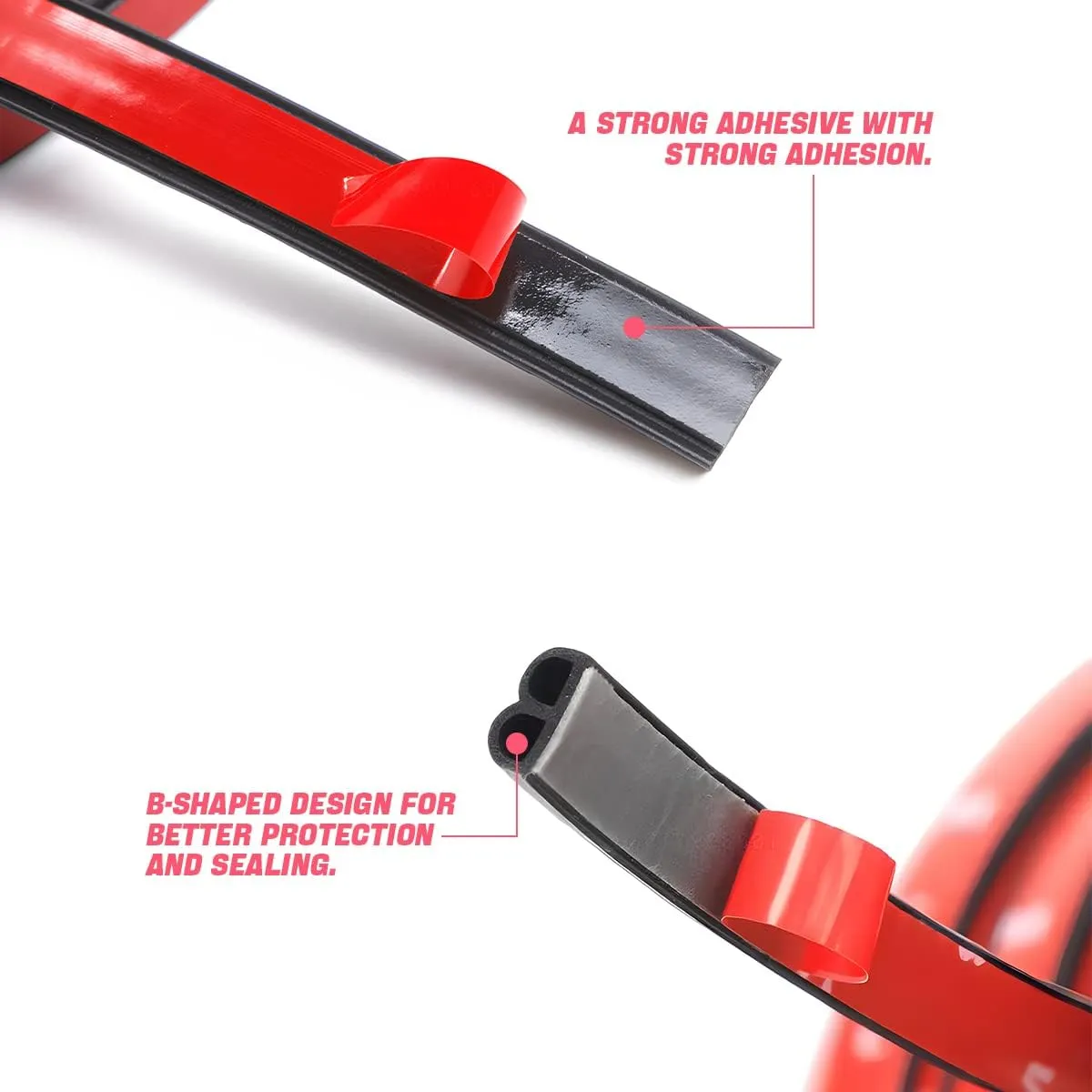 Car Edge Protector Strip, Automotive Door Rubber Soundproofing Weatherstrip B Shape Edge Trim Protection Seal Strip Suitable for Most Cars,Boats,Trucks,RVs (52.5FT)