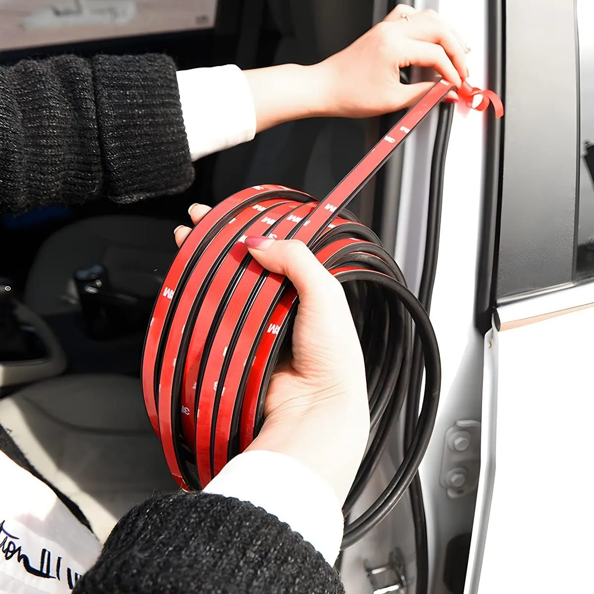 Car Edge Protector Strip, Automotive Door Rubber Soundproofing Weatherstrip B Shape Edge Trim Protection Seal Strip Suitable for Most Cars,Boats,Trucks,RVs (52.5FT)