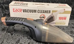 Car Vacuum Cleaner - Portable, High Power, Handheld Vacuums w/ 2 Attachments & Hose Extension, 16 Ft Cord & Bag - 12v, Auto Accessories Kit for Interior Detailing - Black