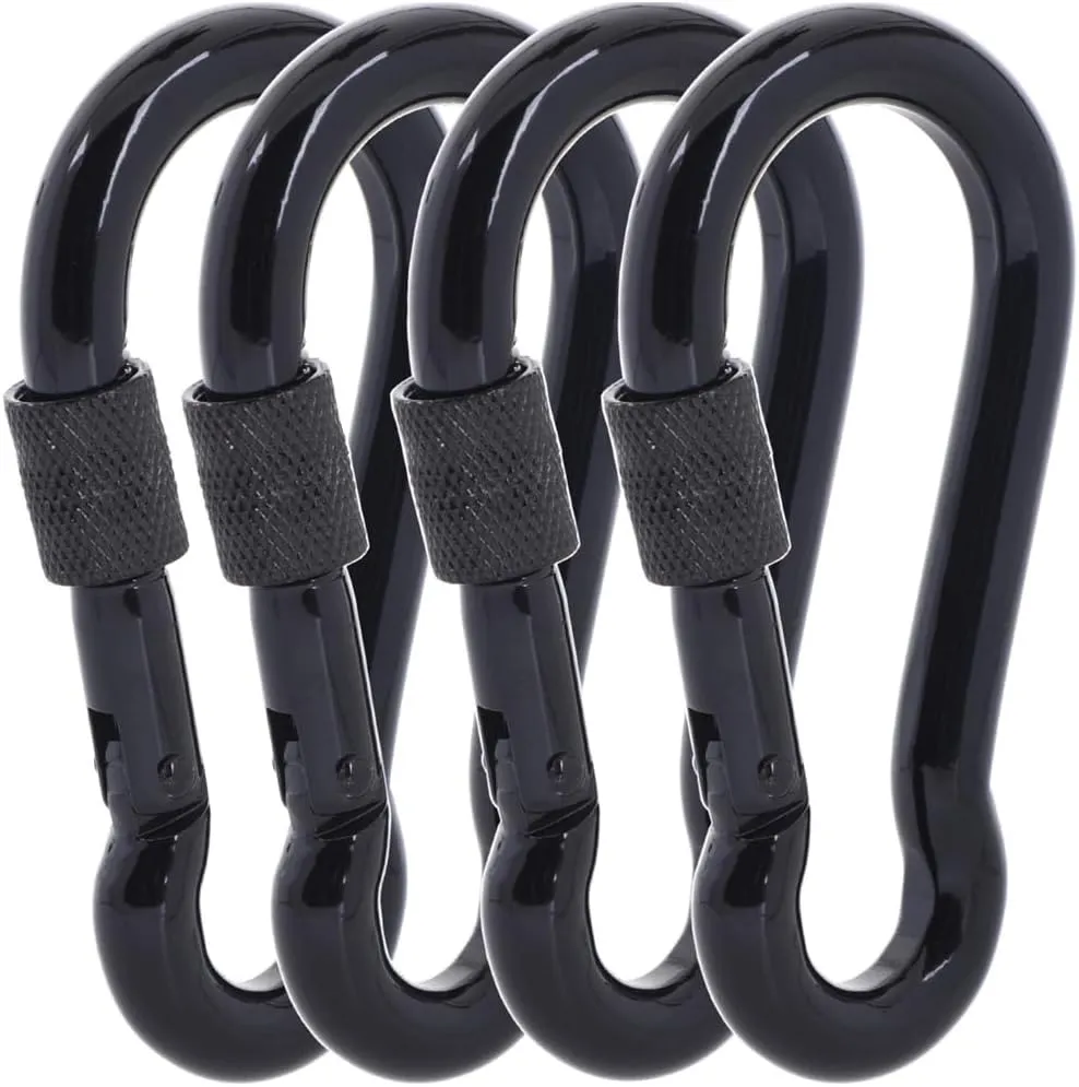 Carabiner Clips, 316 Stainless Steel Carabiner Clip, Heavy Duty Carabiner Hooks, Keychain Carabiners, Multi-Purpose Spring Snap Hook for Dog Leash, Outdoor Camping, Swing, Hammock