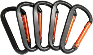 Carabiner Clips 5PCS Large Carabiner Aluminum Alloy Practical Hook Keychain Climbing Equipment Multi-Function Carabiner 3.98cm*7.61cm